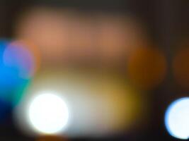 Background lights with bokeh camera effect, blur camera effect photo