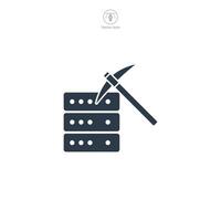 Data mining icon symbol illustration isolated on white background vector