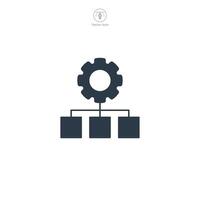 flow chart icon symbol illustration isolated on white background vector