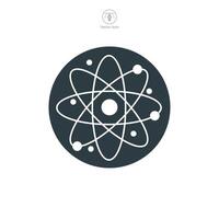 Atom icon symbol illustration isolated on white background vector