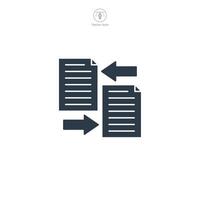 Data comparison icon symbol illustration isolated on white background vector