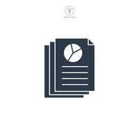 Data report icon symbol illustration isolated on white background vector