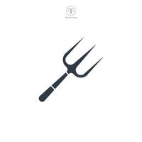 Pitchfork icon symbol illustration isolated on white background vector