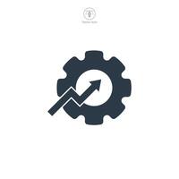 KPI. Key Performance Indicator icon symbol illustration isolated on white background vector