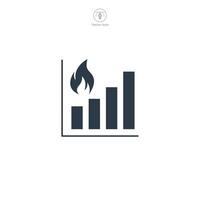 heat map chart icon symbol illustration isolated on white background vector