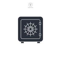 bank Safe icon symbol illustration isolated on white background vector