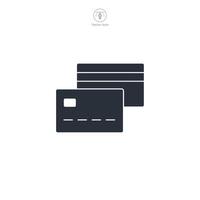 Credit card icon symbol illustration isolated on white background vector