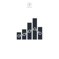 Graph icon symbol illustration isolated on white background vector