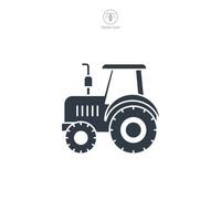 Tractor icon symbol illustration isolated on white background vector