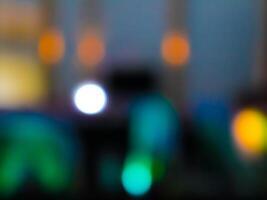 Background lights with bokeh camera effect, blur camera effect photo