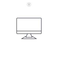 Desktop Computer icon symbol illustration isolated on white background vector