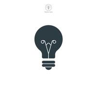 Light Bulb icon symbol illustration isolated on white background vector