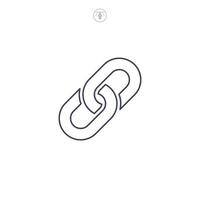 Link Chain icon symbol illustration isolated on white background vector