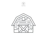 Barn building icon symbol illustration isolated on white background vector