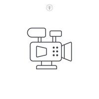 Camera icon symbol illustration isolated on white background vector