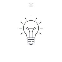 Light Bulb icon symbol illustration isolated on white background vector