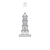 Tower building icon symbol illustration isolated on white background vector