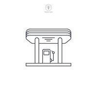 Gas Station building icon symbol illustration isolated on white background vector