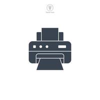 Printer icon symbol illustration isolated on white background vector