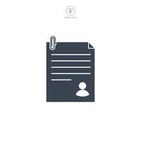 Document icon symbol illustration isolated on white background vector