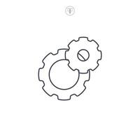 Gear Setting icon symbol illustration isolated on white background vector