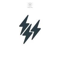 Lightning Bolt icon symbol illustration isolated on white background vector