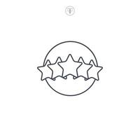 star ratings icon symbol illustration isolated on white background vector