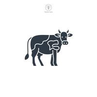 Cow icon symbol illustration isolated on white background vector