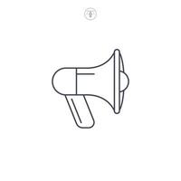 Megaphone icon symbol illustration isolated on white background vector