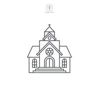 Church building icon symbol illustration isolated on white background vector