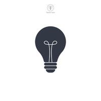 Light bulb icon symbol illustration isolated on white background vector