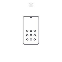 Mobile Device smartphone icon symbol illustration isolated on white background vector