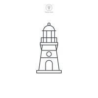 Lighthouse building icon symbol illustration isolated on white background vector