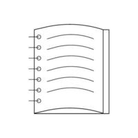 notebook icon line vector
