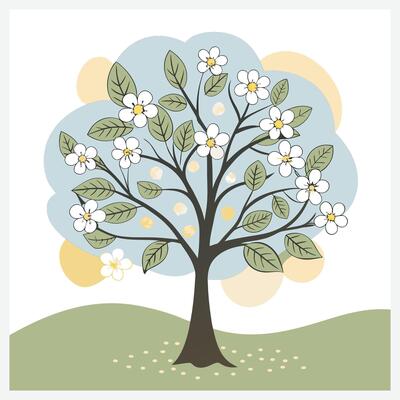 Cherry Tree Illustration