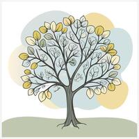 Linden Tree Elegant and Detailed Botanical Illustration vector