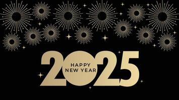 Greeting background 2025 Happy New Year vector