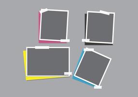 Collage effect photo frames background vector