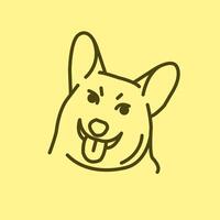 illustration Simple Dog Logo. design Dog Icon. Simple Dog Outline design illustration and icon for website, digital and print vector