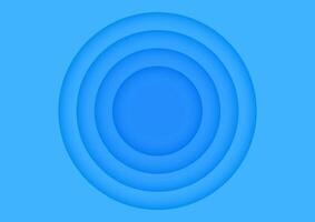 Paper layer circle blue abstract background. vector