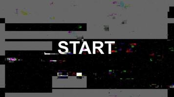START. distort outro transition, damage film, and animated background and text video