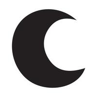 black moon symbol silhouette set with white background vector