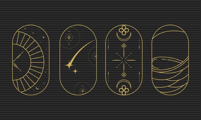 Minimalist Mystical Boho Minimalist Line Art