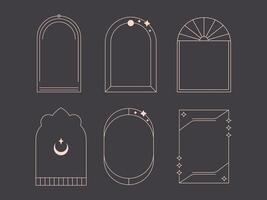 Minimalist Boho Frame Collection vector