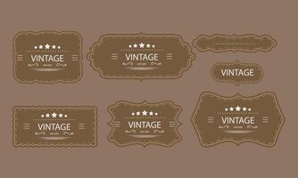 Vintage Label and Frame Collection for Classic Retro Branding and Packaging vector