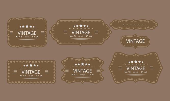 Vintage Label and Frame Collection for Classic Retro Branding and Packaging