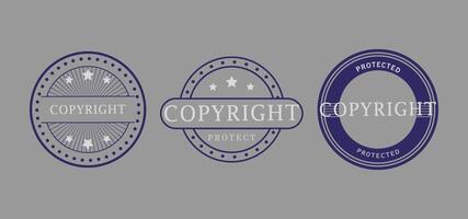 Copyright Badge Design Set vector