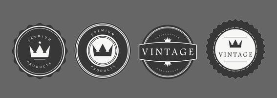 Premium Vintage Badge and Label Set for Retro Branding and Product Design vector