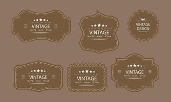 Vintage Label and Badge Set for Classic Retro Branding and Product Design vector