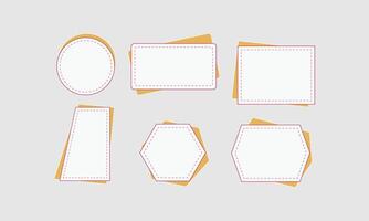Blank Geometric Paper Note Templates vector